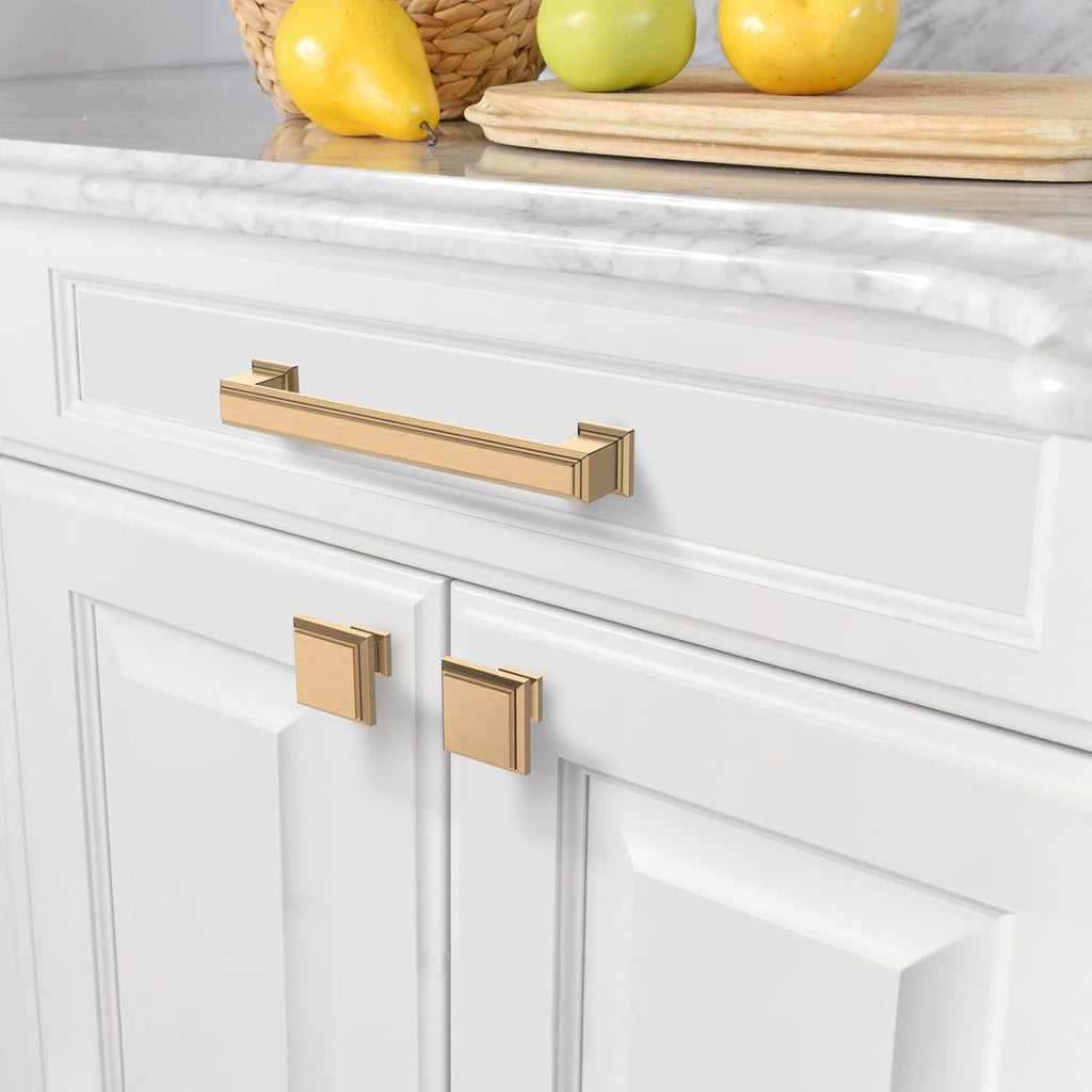 Amerdeco 6 Pack Champagne Bronze Cabinet Pulls 5"