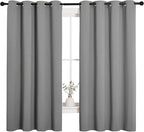 NICETOWN Silver Grey Blackout Curtain Panels - Image 2