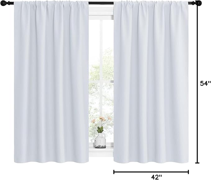 NICETOWN Greyish White Window Curtain Panels - Image 10