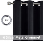 Yakamok Room Darkening Grommet Window Drapes Thermal Insulated Light Blocking - Image 3