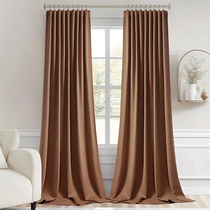 MIULEE Back Tab Blackout Curtains 102 Inch Long 2 Panels Set - Image 9