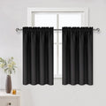 DWCN Black Short Blackout Curtains by DWCN