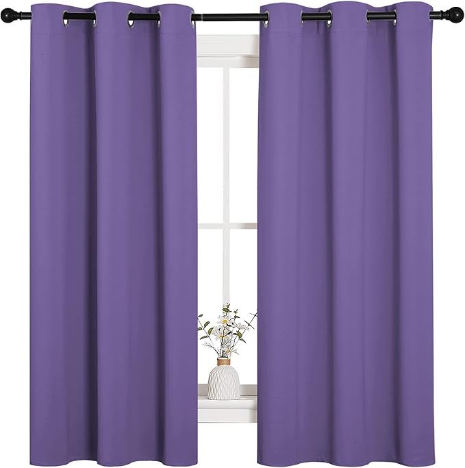 NICETOWN Lilac Purple Blackout Curtains - Image 2