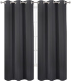 LEMOMO Dark Grey Thermal Blackout Curtains/38 x 84 Inch/Set of 2 Panels Room - Image 2