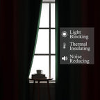 Estelar Textiler Red and Green Blackout Curtains - Image 3