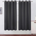 LEMOMO Blackout Curtains 66 x 72 Inch Long Dark Grey Curtains Set of 2 Panels by Lemomo