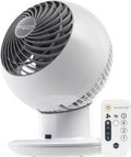 IRIS USA WOOZOO Air Circulator Fan with Remote, 5 Speeds, Quiet Fan, White