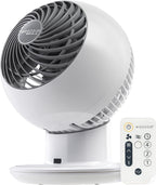 IRIS USA WOOZOO Air Circulator Fan with Remote, 5 Speeds, Quiet Fan, White