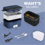 Nifogo Electric Lunch Box for Adults Men 100W 1.8L, 12V/24V/110V