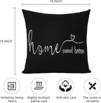 MFGNEH Home Sweet Home Quotes Farmhouse Pillow Covers 18x18 Inch, Farmhouse - Image 6