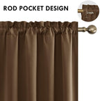 DWCN Brown Blackout Curtains for Small Window, Thermal Insulated Energy Saving - Image 3