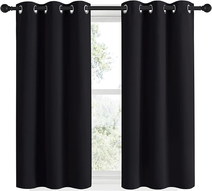 NICETOWN Bathroom Blackout Curtains and Drapes 48 inches Length - Image 2