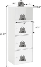 Convenience Concepts Xtra Storage 3-Door Cabinet, Cherry, 16.5"