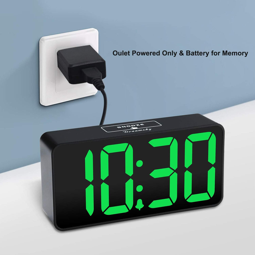 DreamSky Small Digital Alarm Clock for Bedroom with Large Big Numbers
