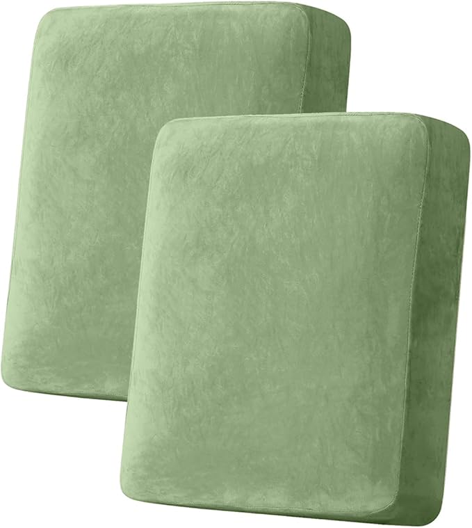Couch Cover Stretch Velvet Sofa Cushion Cover 2-Piece by Taque