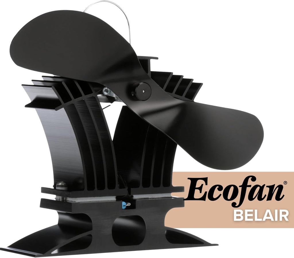 Ecofan BelAir Heat Powered Stove Fan - Powerful Design, Low Start Temperature Technology, Perfect for Gas, Pellet & Soapstone Stoves, 140 CFM - Circulates Warm Air Efficiently & Reduces Fuel Cost