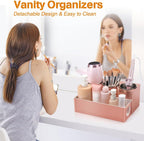 Hot Hair Styling Tool Organizer with 3 Stainless Steel Cups, Pink