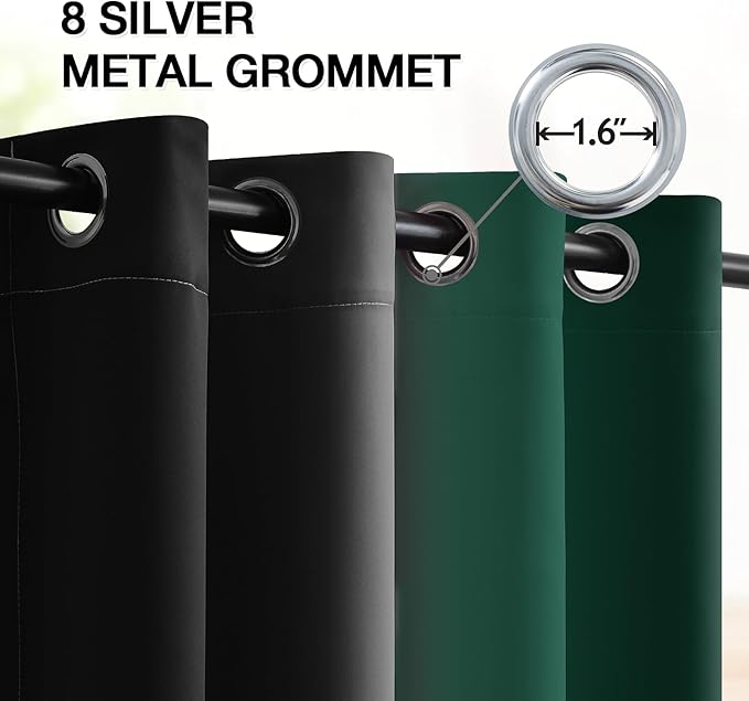 SimpleHome Ombre Room Darkening Curtains 84 inches Length - Image 3