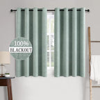 MIULEE Linen Texture Curtains for Bedroom Solid 100% Blackout Thermal Insulated by MIULEE