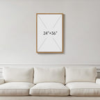 Large Framed Boho Abstract Brown Floral Wall Art for Living Room, 24x36 In