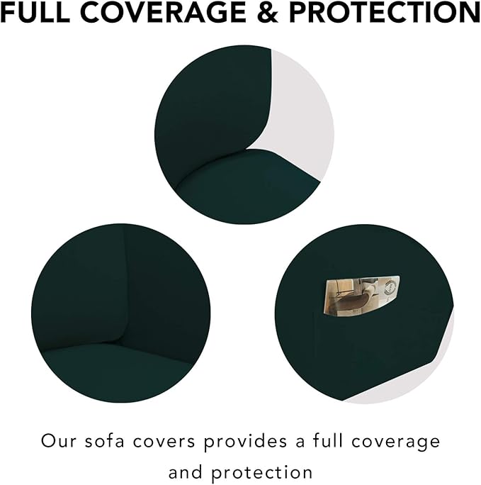 PureFit Super Stretch 4 Seater Sofa Slipcover – Spandex Non Slip Soft Couch - Image 3