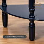 Decor Therapy Truro Half Round Console Table, Traditional Entryway Table with Drawer and Lower Shelf, Classic Hall or Sofa Table for Foyer, Living Room, Navy