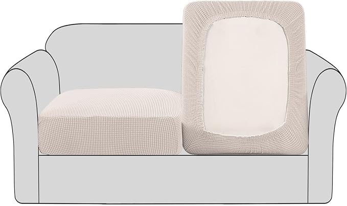 H.VERSAILTEX High Stretch Couch Cushion Covers, Chair Sofa Seat Slipcovers by HVERSAILTEX