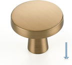 Ravinte Champagne Bronze Cabinet Knobs Solid Pulls Single Hole 10 Pack