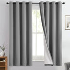 Yakamok 100% Blackout Curtain Panels 63 inches Cold and Light Blocking Drapes by Yakamok