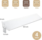 Queen Size(60"x6"x10") Bed Wedge Pillow for Headboard, Mattress Gap Filler(0-8"), Bed Wedge for Gap Between Your Headboard and Mattress White