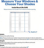 No Drill Blackout Cellular Shades, White, 36" W x 64" H