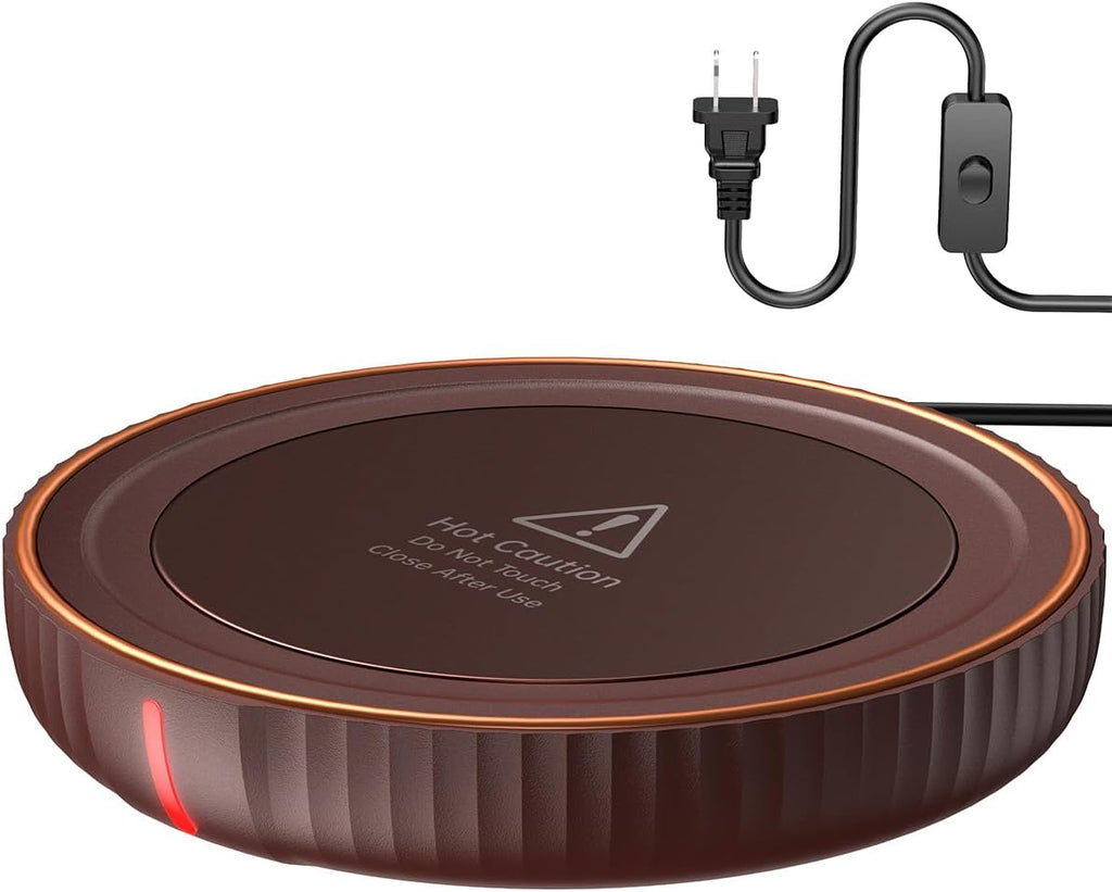HouseGem Large Candle Warmer Plate - Coffee Cup Mug Warmer for Desk, Candle Melter, Electric Mug Heater for Beverages, Milk & Tea, Coffee Accessories Ideal Gifts Keep Cup Warm (Pink)