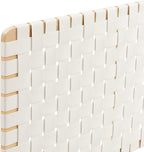 Modway Sparta Vegan Leather Weave King Headboard in Natural Beige, Faux Leather King Headboard Only with Wall Mount Design for Primary Bedroom or Guest Room
