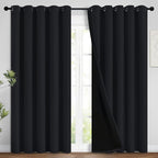 Yakamok 100% Blackout Curtains for Bedroom, 2 Thick Layers Thermal Insulated by Yakamok