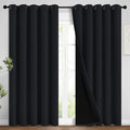 Yakamok 100% Blackout Lined Panels, Thermal Insulated Blackout Curtains by Yakamok