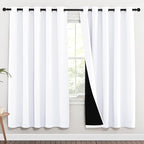 NICETOWN 100% Blackout Window Curtain Panels, Full Light Blocking Drapes by NICETOWN