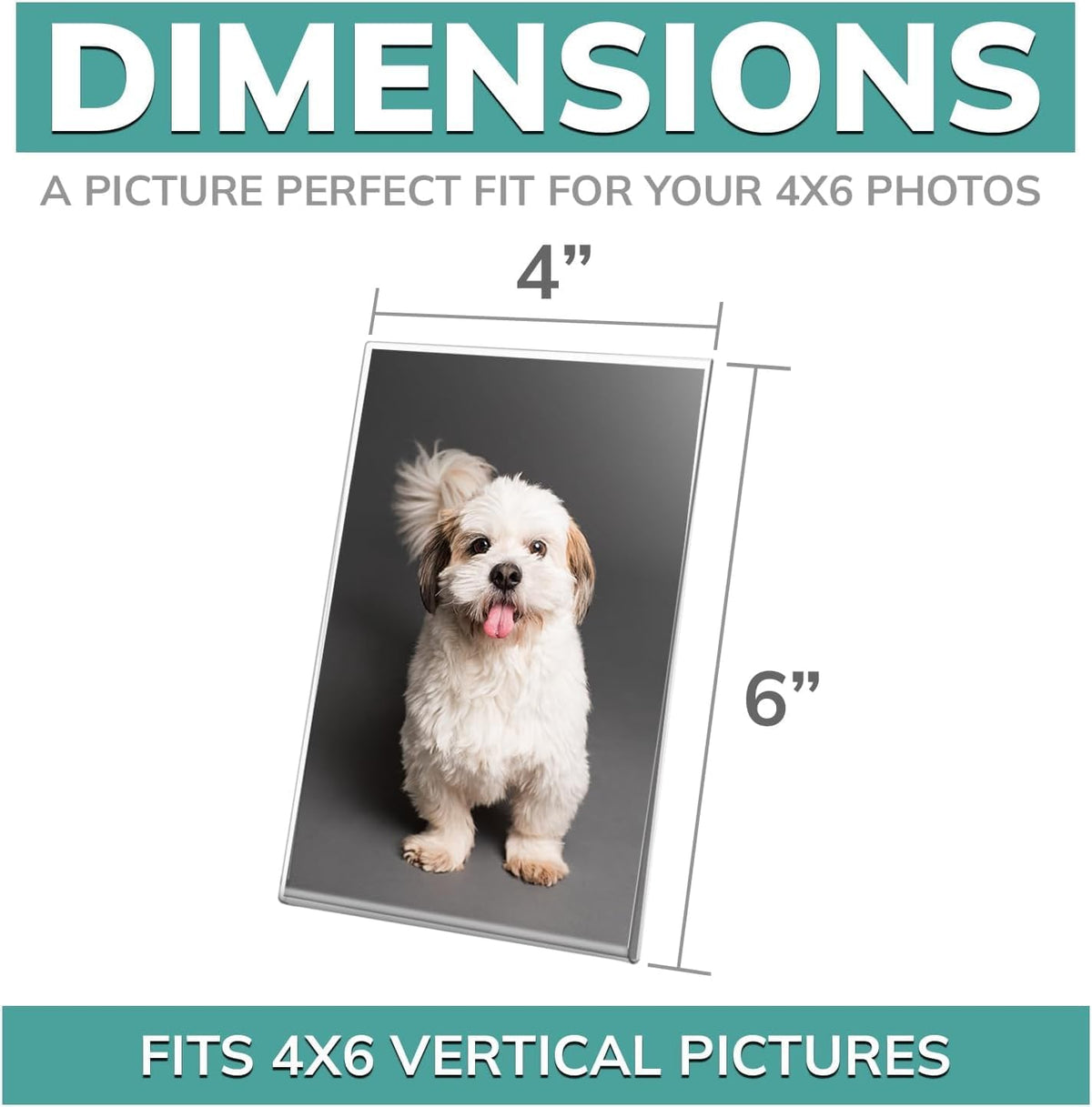 pbf 4x6 Magnetic Acrylic Picture Frames for Refrigerator – Clear Photo Holder Display for Fridge, Locker, Whiteboard, Office, Artwork, Signs – 10 Pack