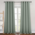 NICETOWN Sage Green Curtains 96 inches Long, Grommet Thermal Insulated Blackout by NICETOWN