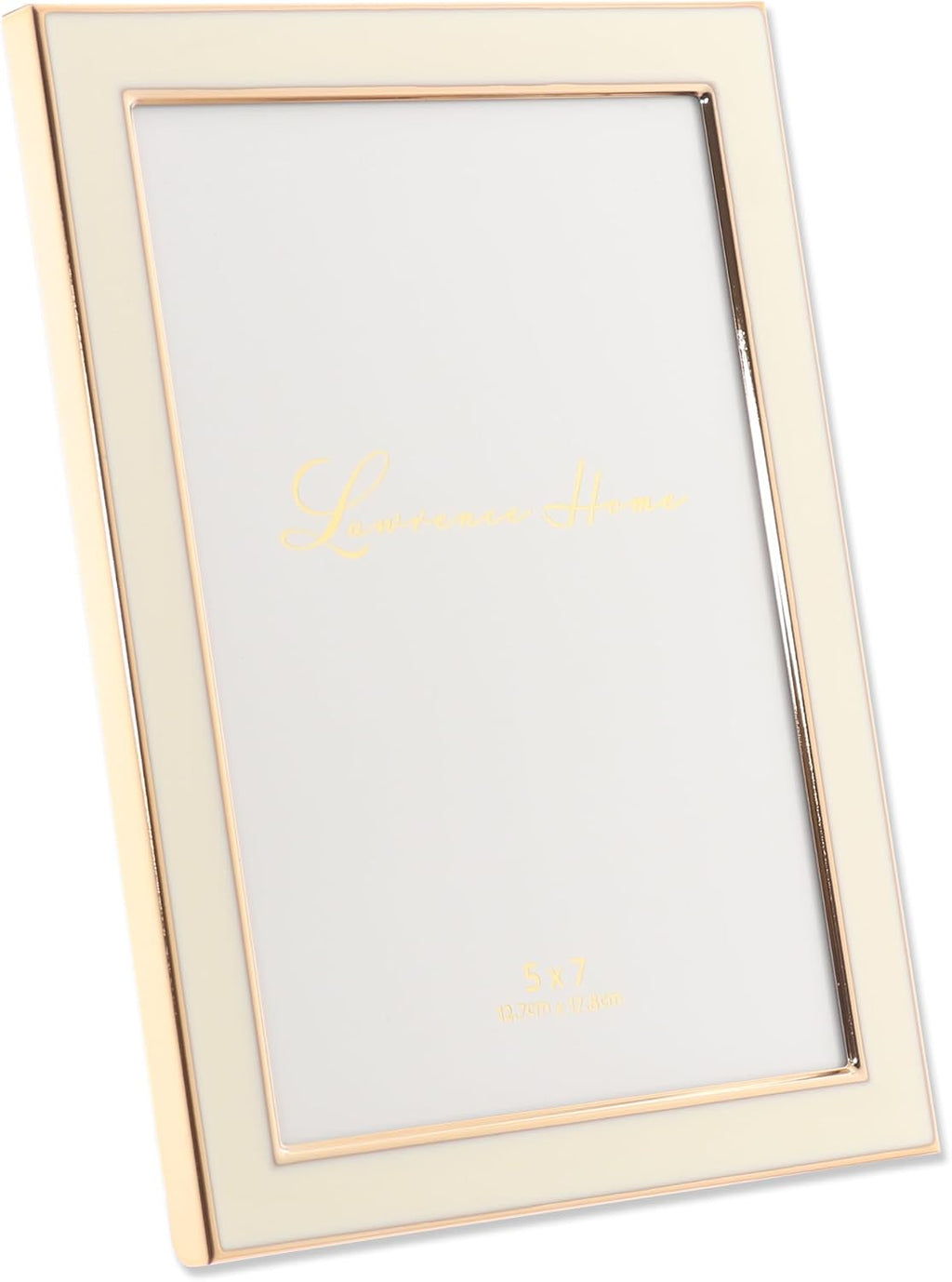 Lawrence Frames Metal Frame, Polished Enamel, Ivory, 5x7