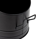 Mind Reader Fireplace Ash Bucket, 6L (1.5 gal) Capacity, Wood Stove, Fireplace Accessories, Metal, 9"L x 9"W x 10.5"H, Black