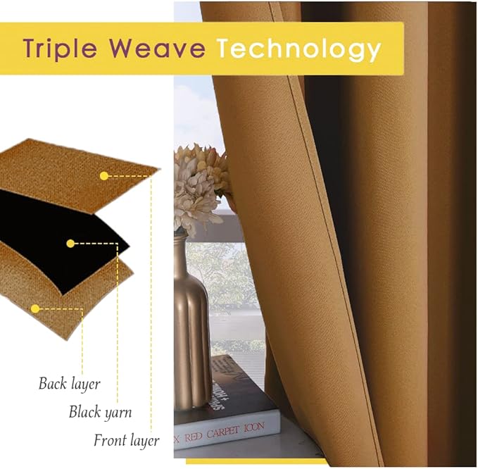 NICETOWN Window Curtain Panels, 1 Pair, 34 by 80-inch, Thermal Curtains - Image 4