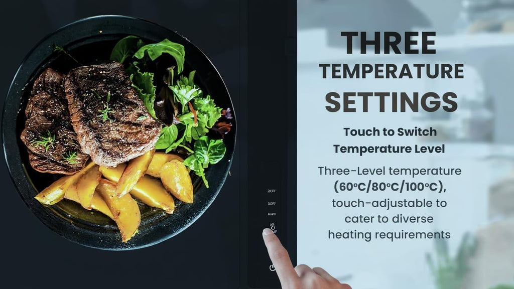Electric Warming Tray, Full Surface Heating, Portable Food Warmer Rolling Silicone Mat, Food Warmer for Parties FeaturesFoldable Design & Fast Heating, Warming Plate for Buffet (Black)