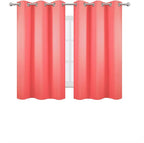 LEMOMO Coral Blackout Curtains 42 x 54 Inch Length Set of 2 Panels Grommet - Image 2