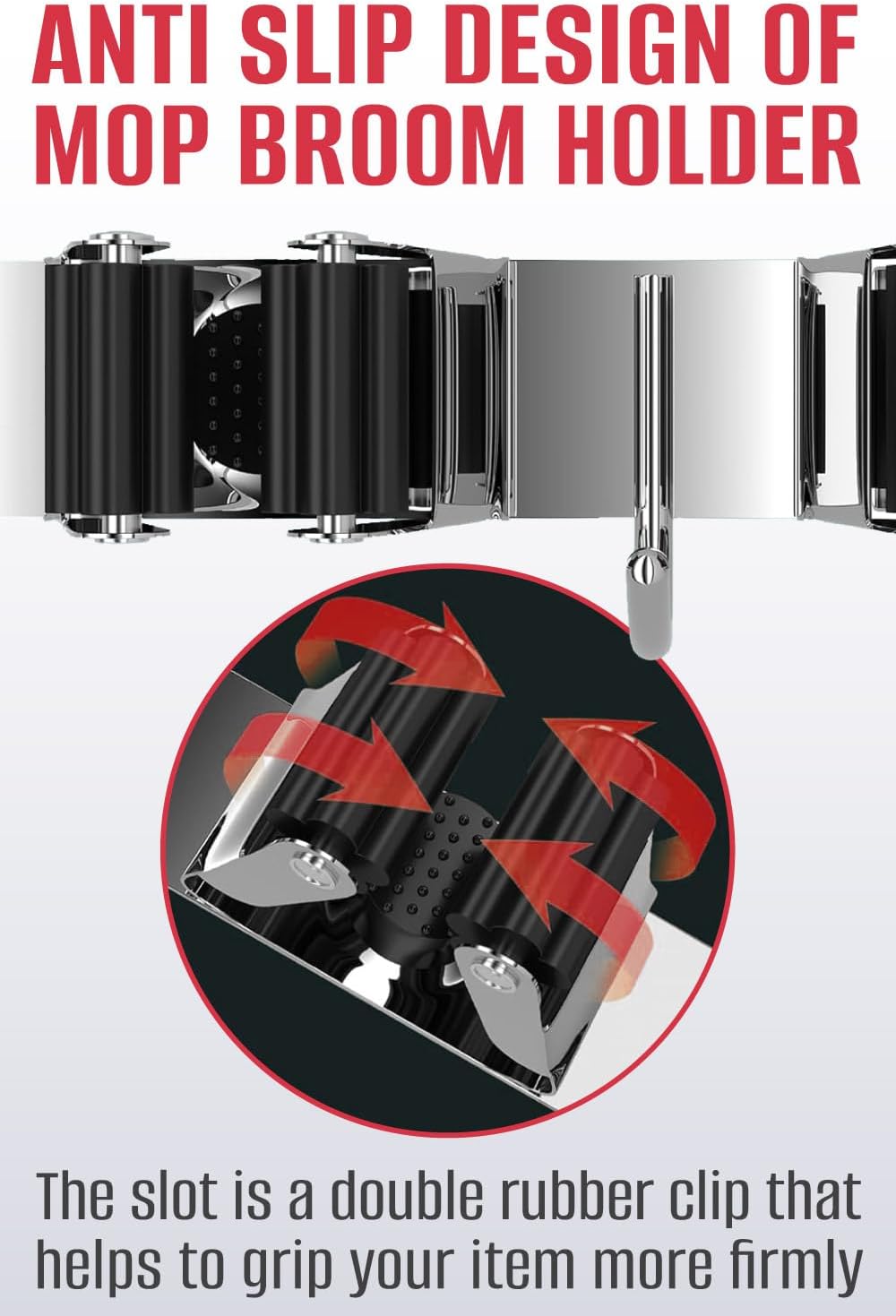 Mop and Broom Holder - Clear Cleaning Clutter and Reclaim Your Space