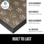 GORILLA GRIP 100% Waterproof All-Season WeatherMAX Doormat, US Designed Natural - Image 2