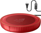 HouseGem Large Candle Warmer Plate - Coffee Cup Mug Warmer for Desk, Candle Melter, Electric Mug Heater for Beverages, Milk & Tea, Coffee Accessories Ideal Gifts Keep Cup Warm (Pink)