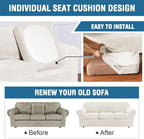 H.VERSAILTEX High Stretch Sofa Slipcover 4 Piece Cover Velvet Furniture - Image 5