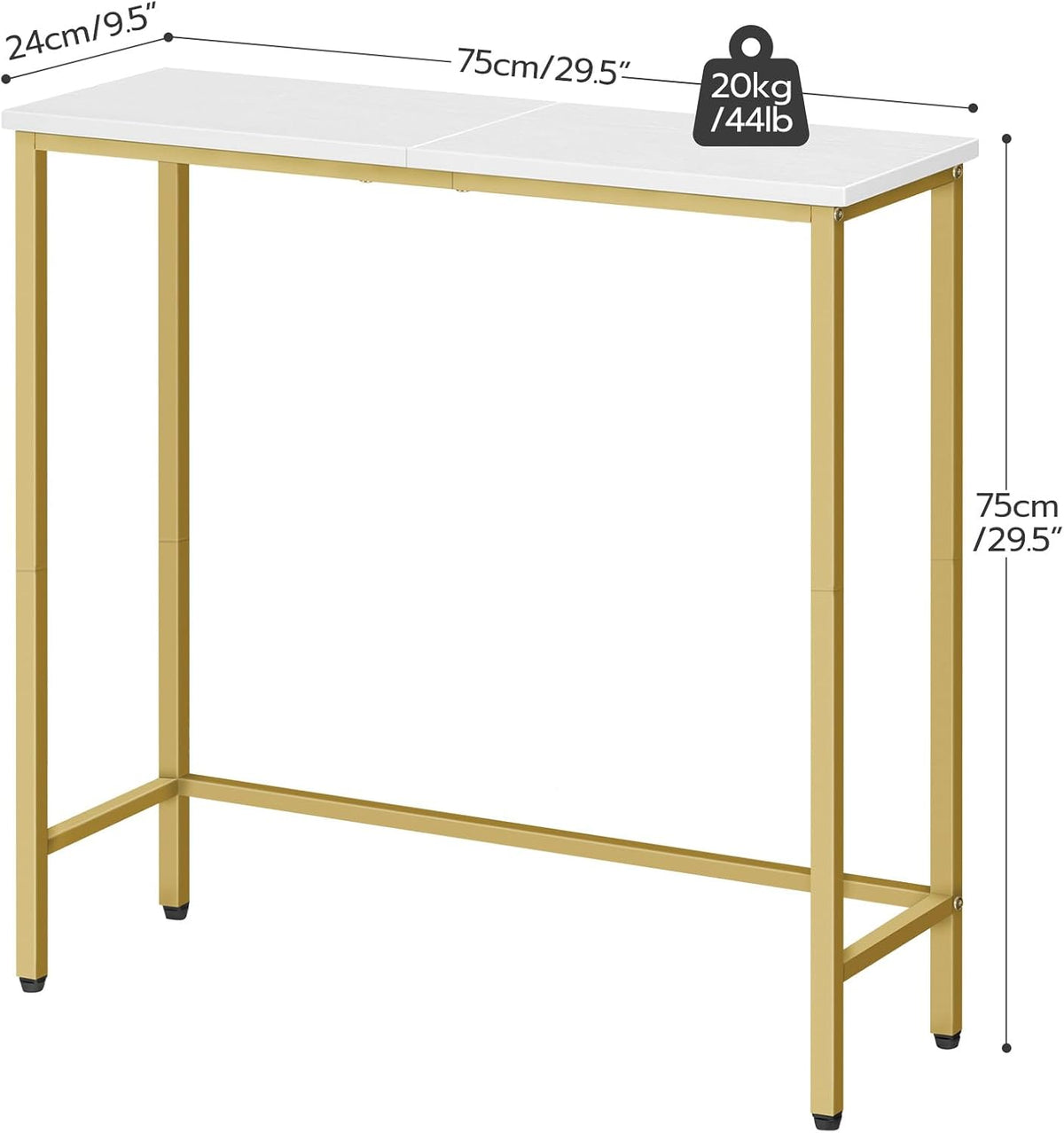 HOOBRO Narrow Console Table, 29.5" Small Entryway Table