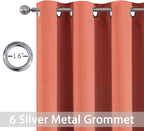 Yakamok Thermal Curtains Blackout Curtain Panels, Room Darkening Solid Grommet - Image 2