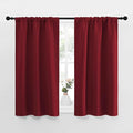 NICETOWN Christmas Burgundy Curtains Blackout Drape Panels by NICETOWN